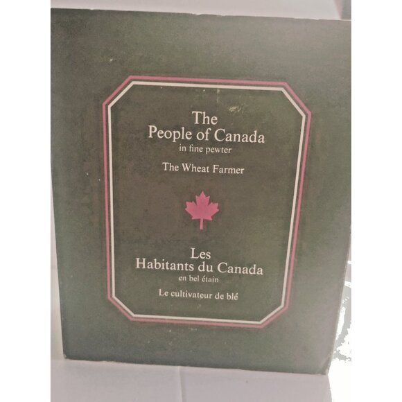 Franklin Mint People of Canada Pewter Figurine The  Wheat Farmer with Box 1977 - Picture 2 of 12